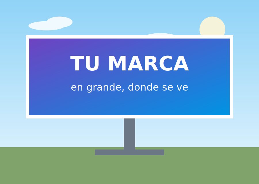 Ejemplo de cartelería para vallas publicitarias